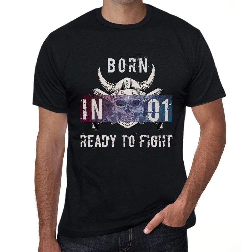 01, Ready to Fight, Men's T-shirt, Black, Birthday Gift 00388