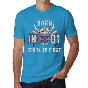 01, Ready to Fight, Men's T-shirt, Blue, Birthday Gift 00390