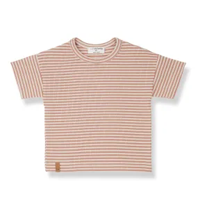 1   IN THE FAMILY APRICOT STRIPED SS TEE [FINAL SALE]