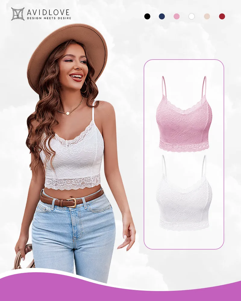 2 Pack Lace Spaghetti Strap Tank Top