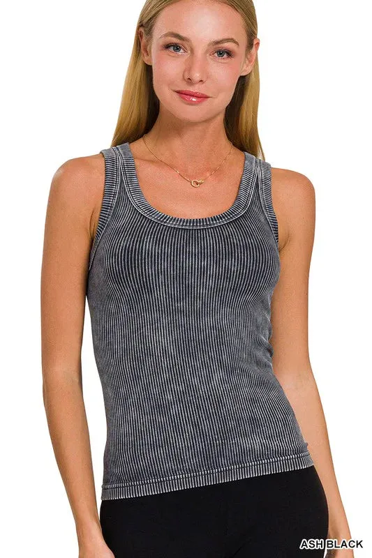 2-way Neckline Ribbed Top