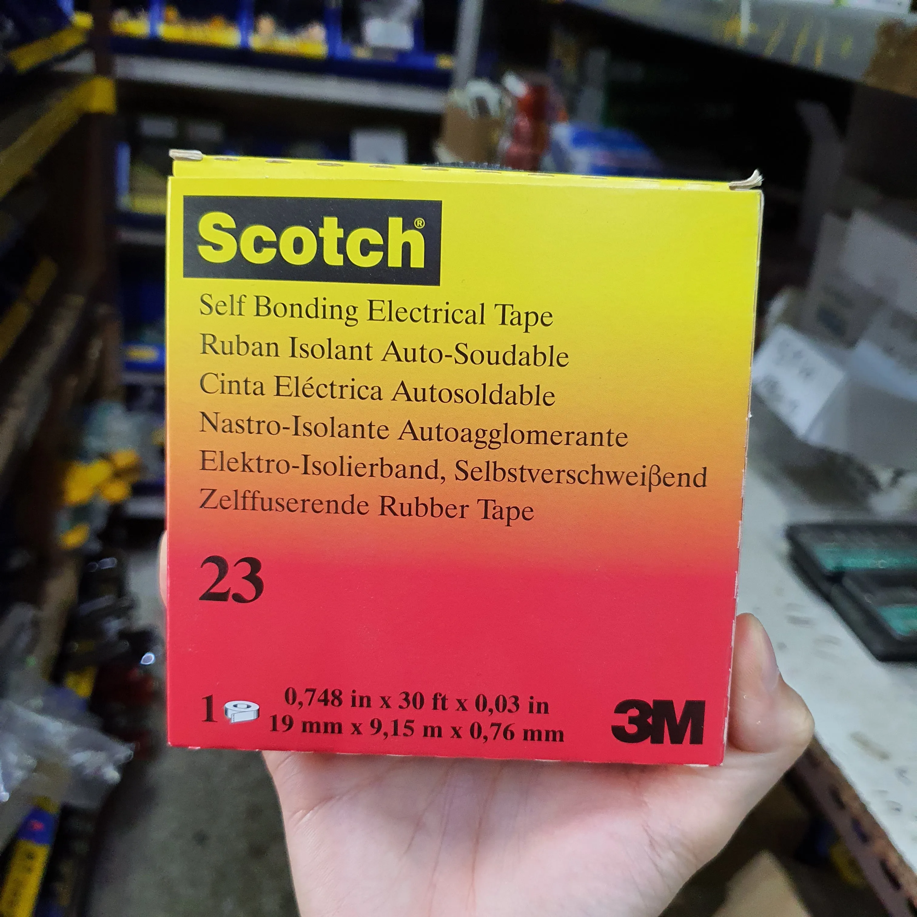 3M Scotch 23 Rubbing Splicing Tape 3/4" X 30Ft | Model : 3M-S23