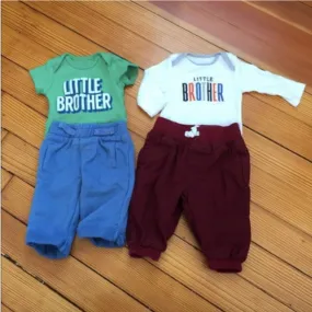 4 Piece Newborn Little Brother Bundle