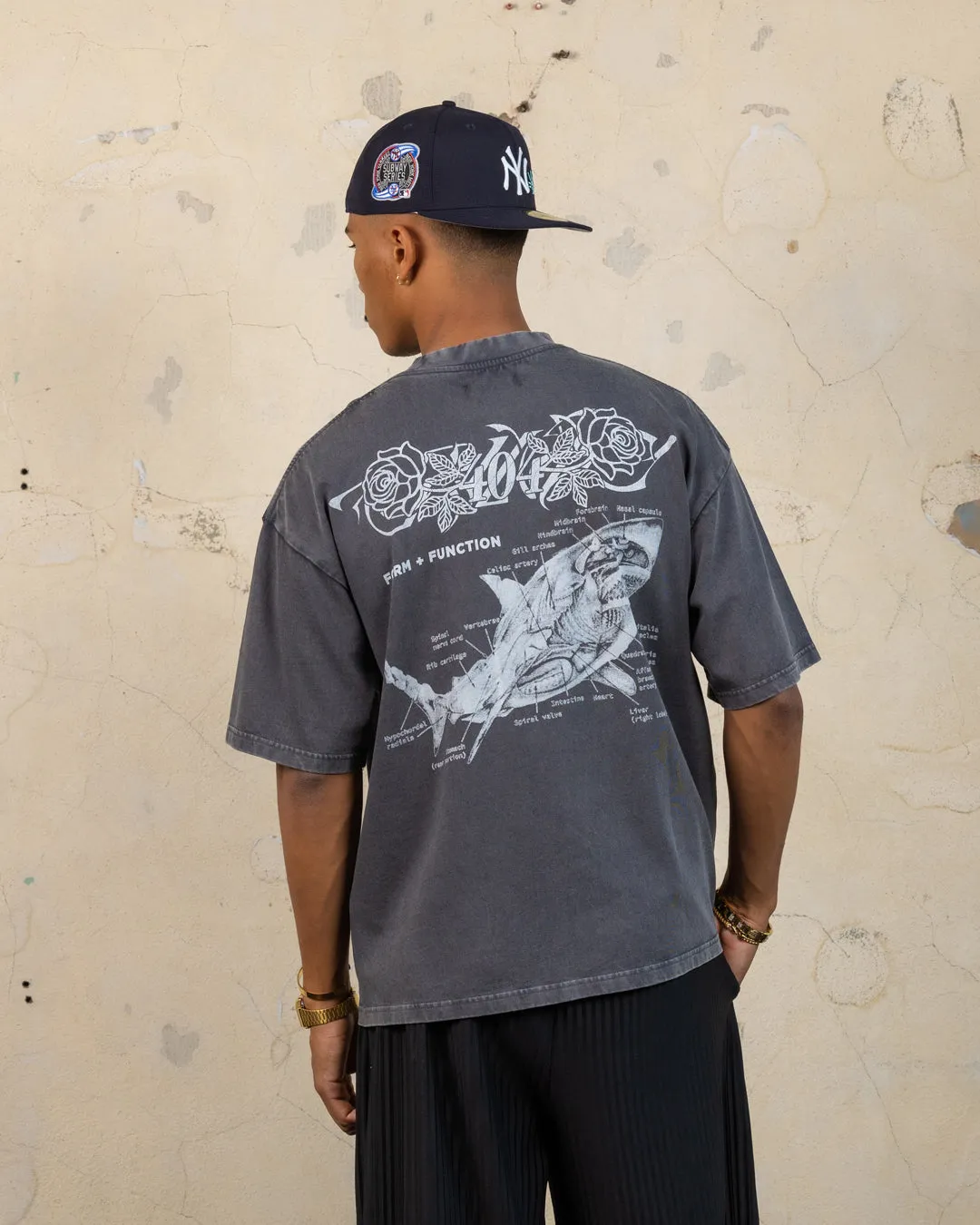 404 Riptide Vintage T-Shirt Charcoal