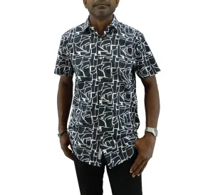 523M231112, Morelli - Men's S/S Classic Fit Printed Shirt