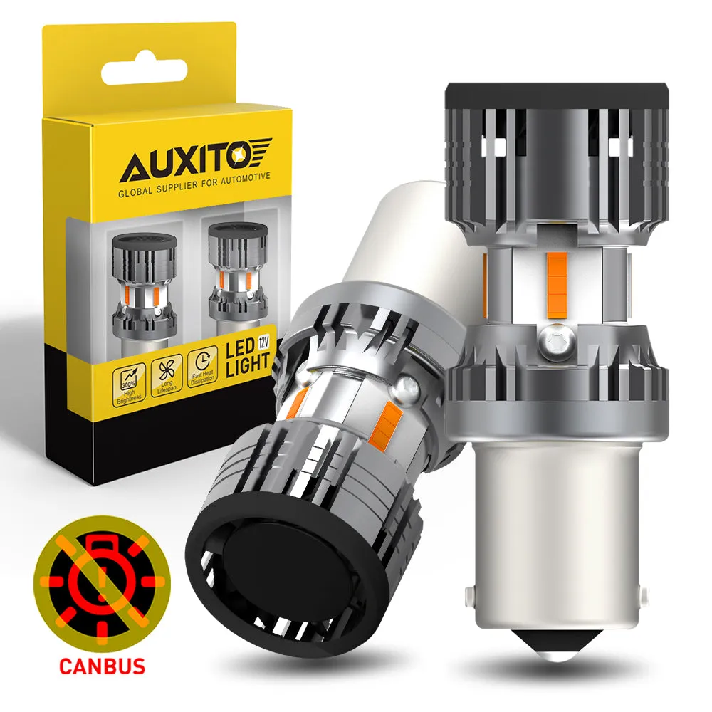 7057/bau15s  Amber Yellow LED Turn Signal Light Bulbs With Build-in Load Resistor CANBUS Error Free