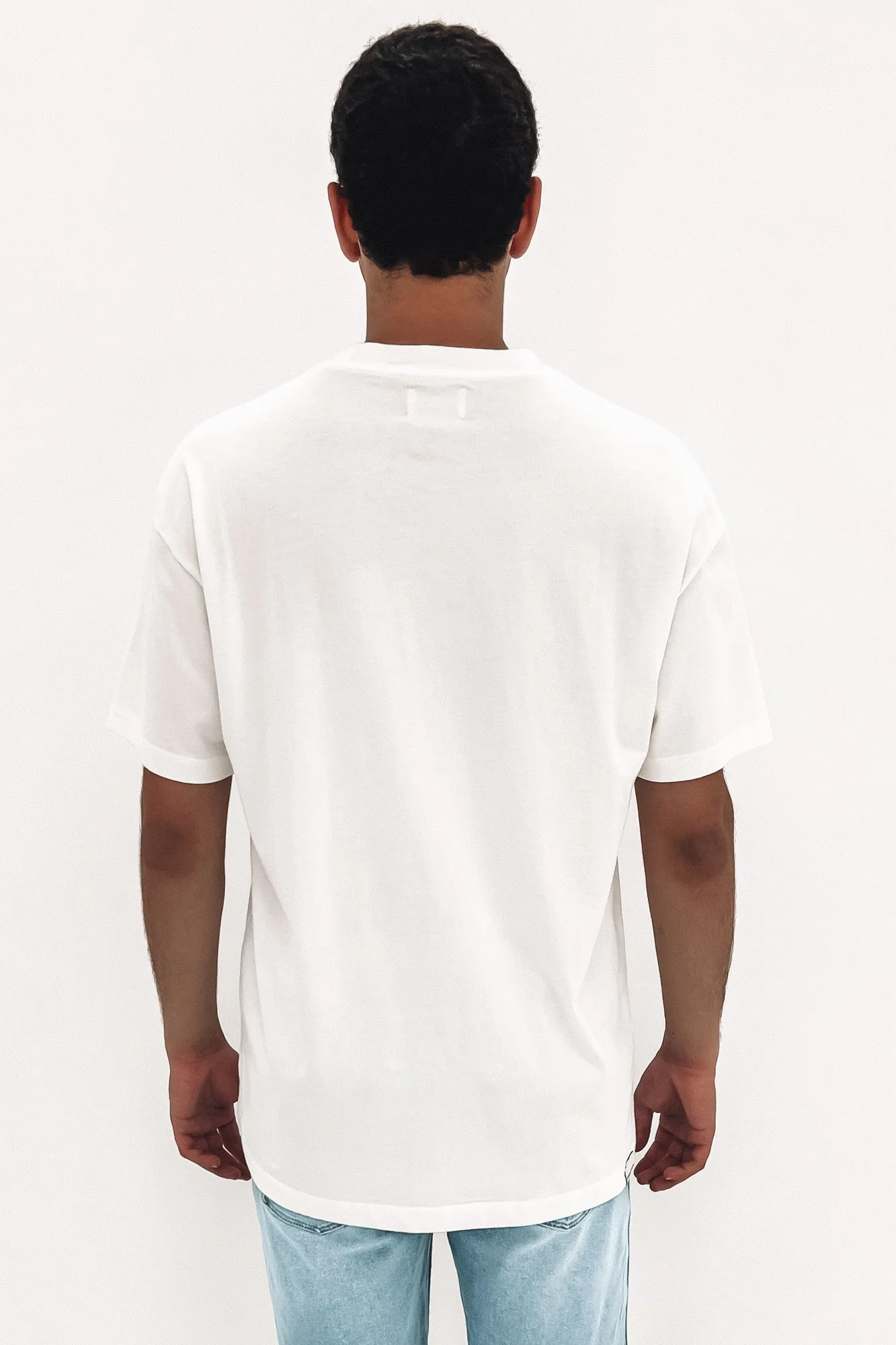 A Dropped Tee White