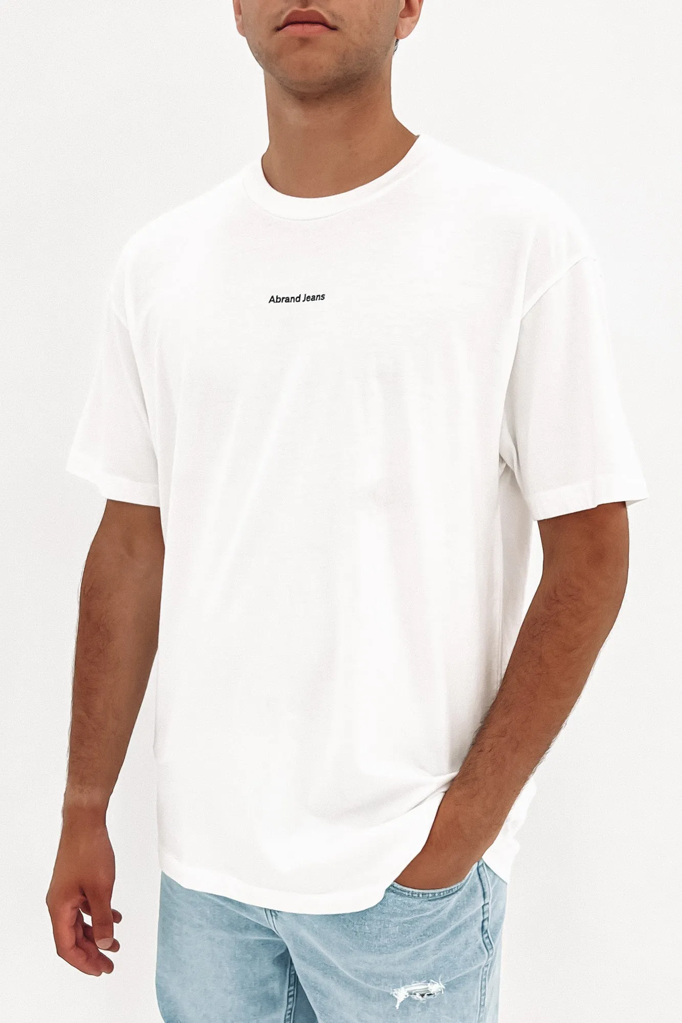 A Dropped Tee White