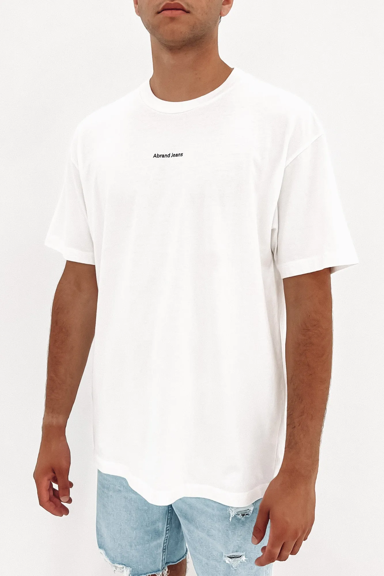 A Dropped Tee White