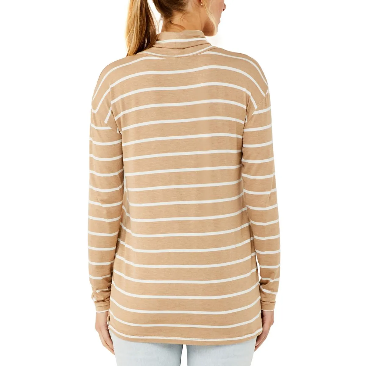 A Pea In The Pod Womens Maternity Striped Turtleneck Top