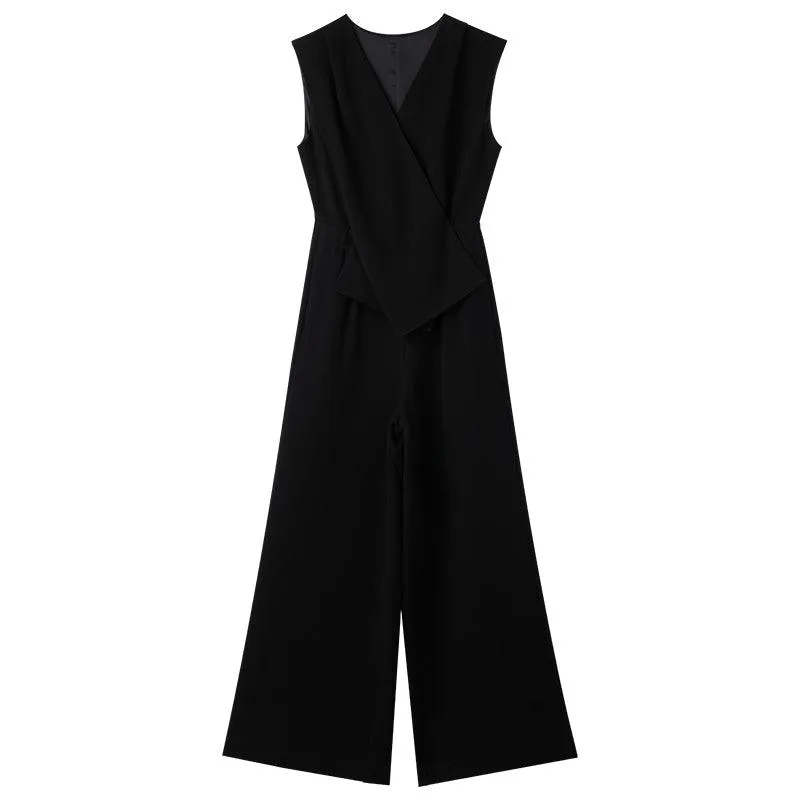 Acetate V-Neck Jumpsuit