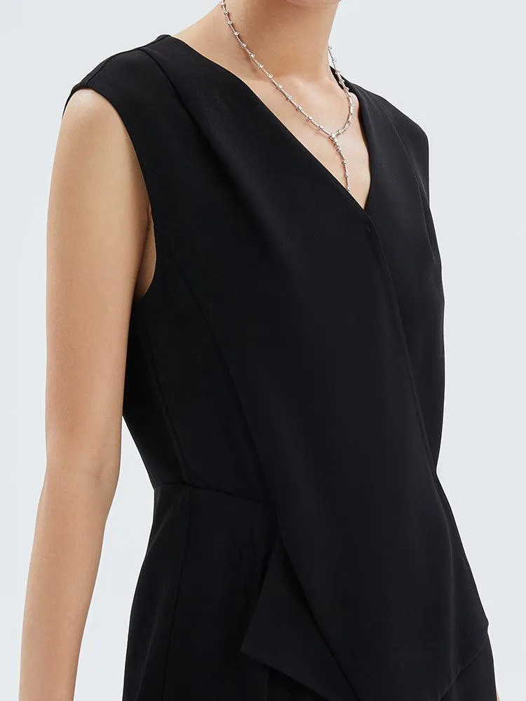 Acetate V-Neck Jumpsuit