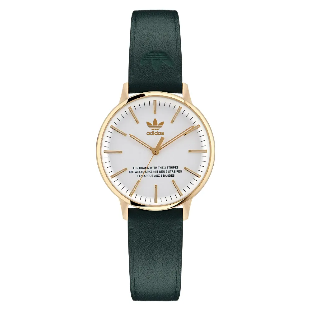 Adidas White Dial With Green Leather Women Watch AOSY22576