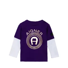 Aigner Kids Baby Boy's Navy Long Sleeve T-shirt