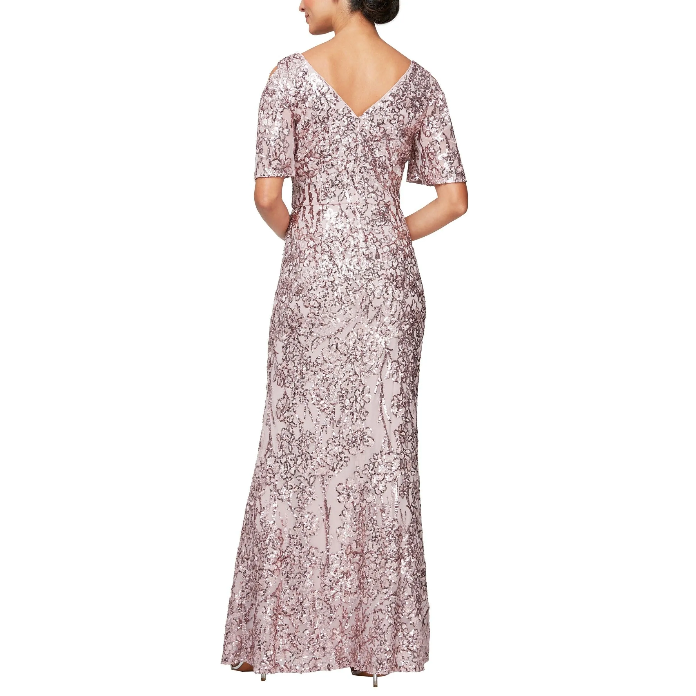 Alex Evenings 8196611 Long Formal Sequins Dress