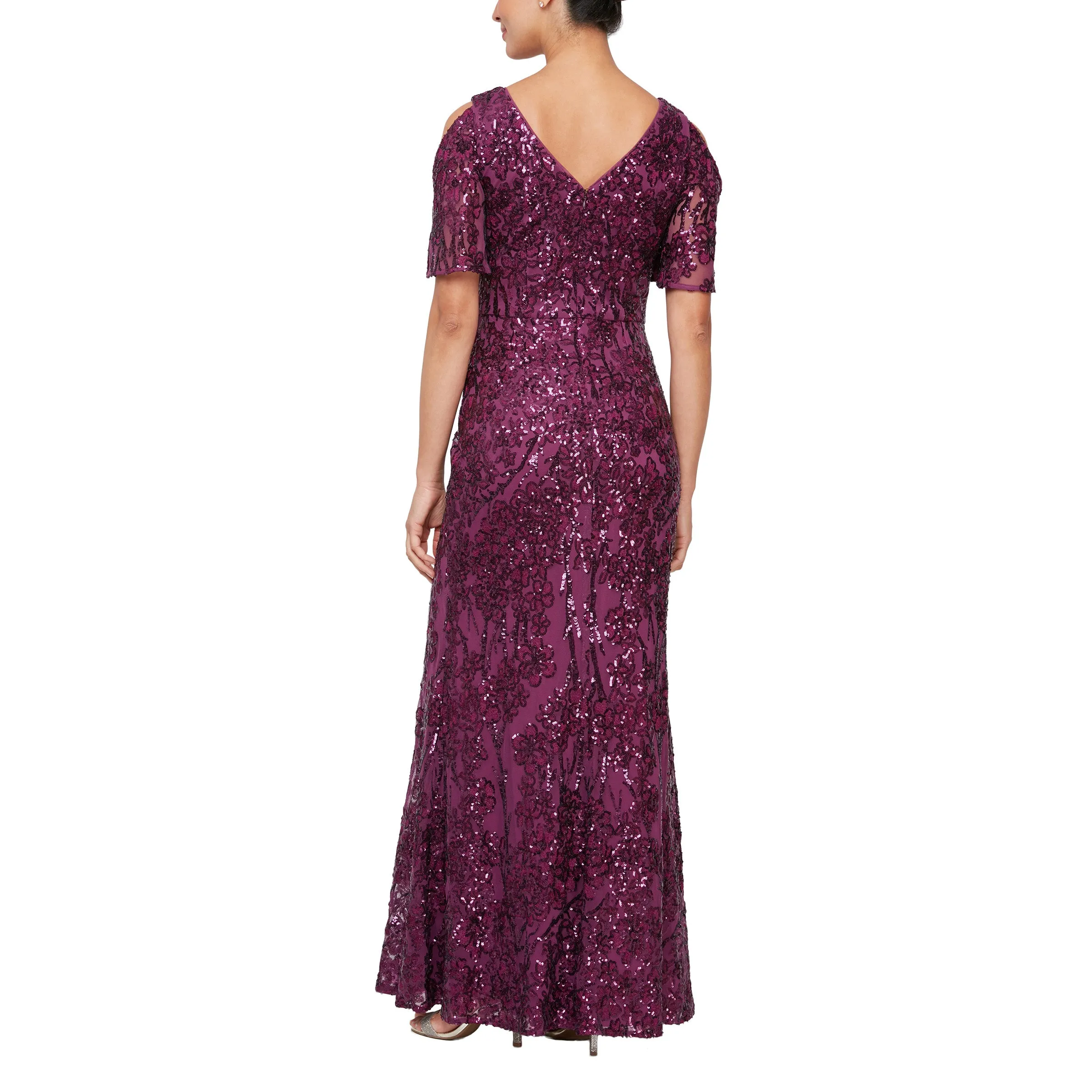 Alex Evenings 8196611 Long Formal Sequins Dress