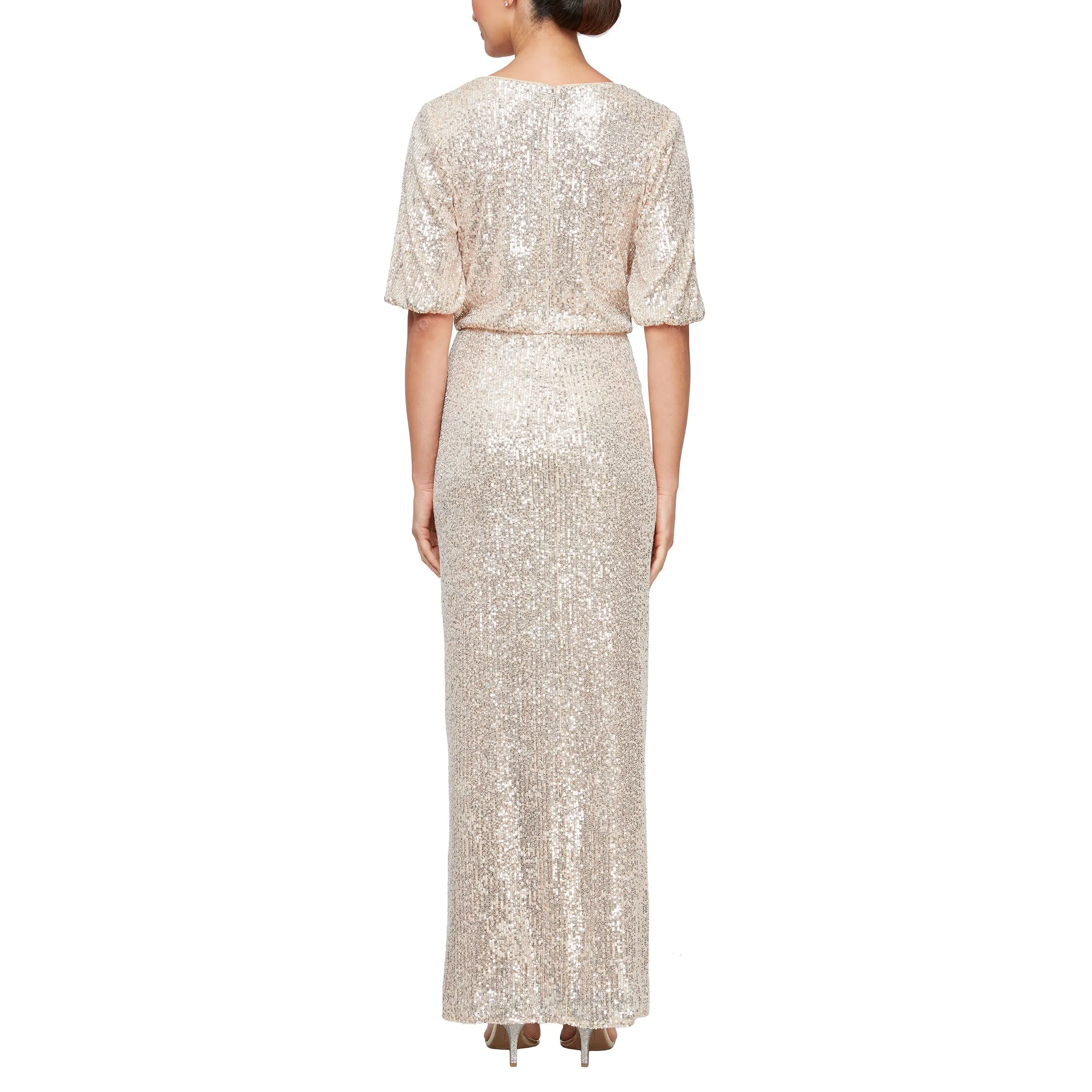 Alex Evenings 8196923 Long Sequin Formal Mother of the Bride Dress