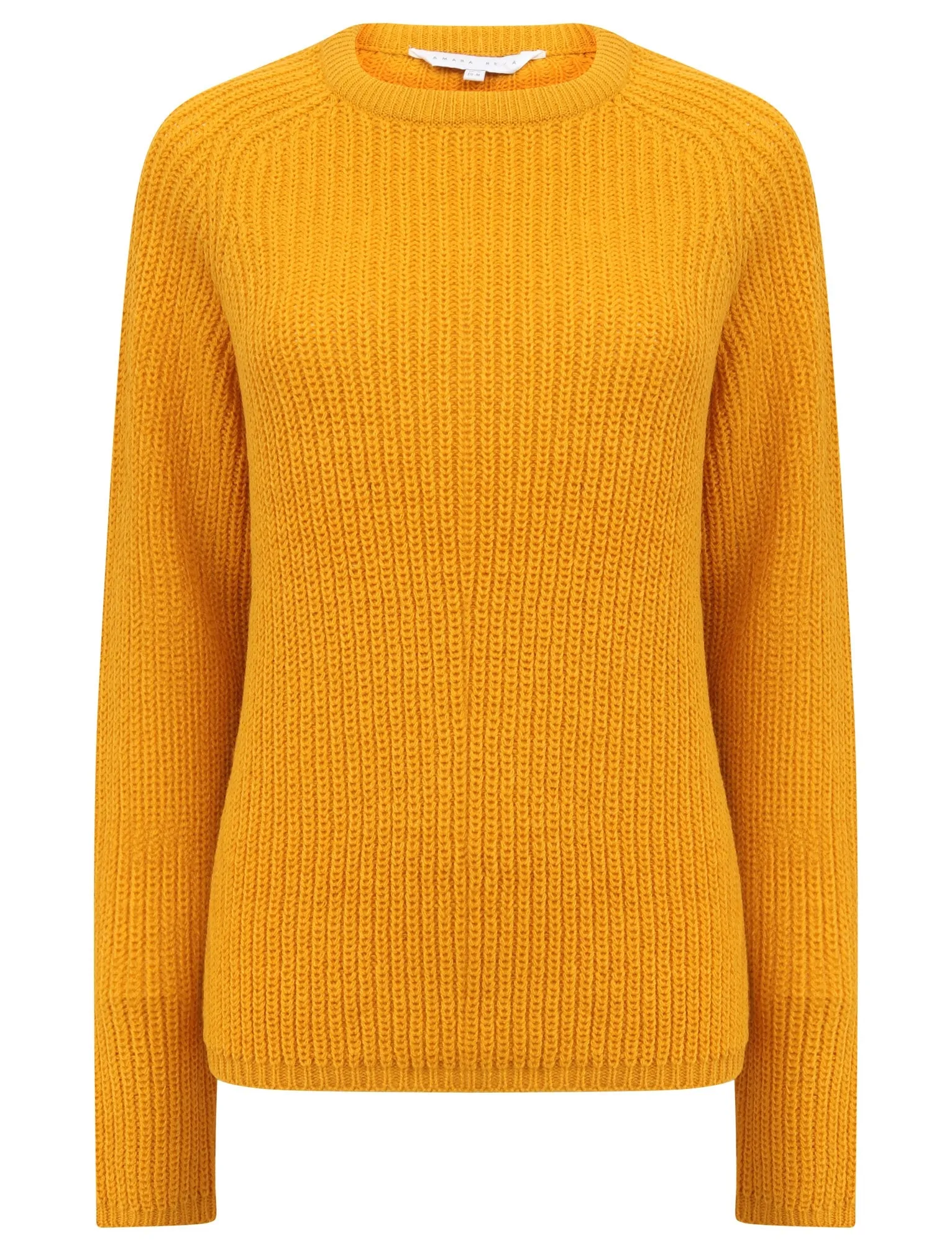 Allium Crew Neck Fisherman Knit Jumper In Artisan's Gold - Amara Reya