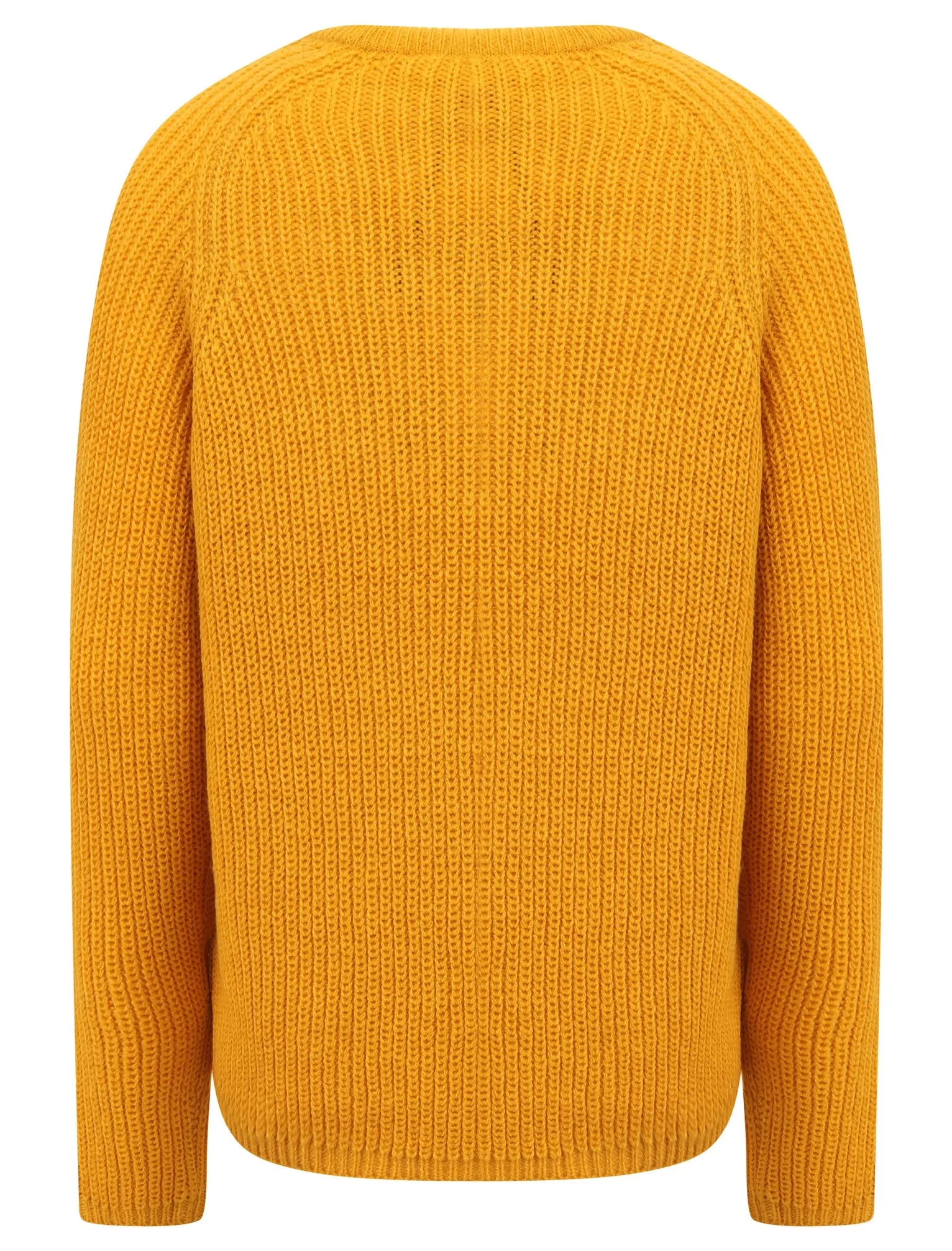 Allium Crew Neck Fisherman Knit Jumper In Artisan's Gold - Amara Reya