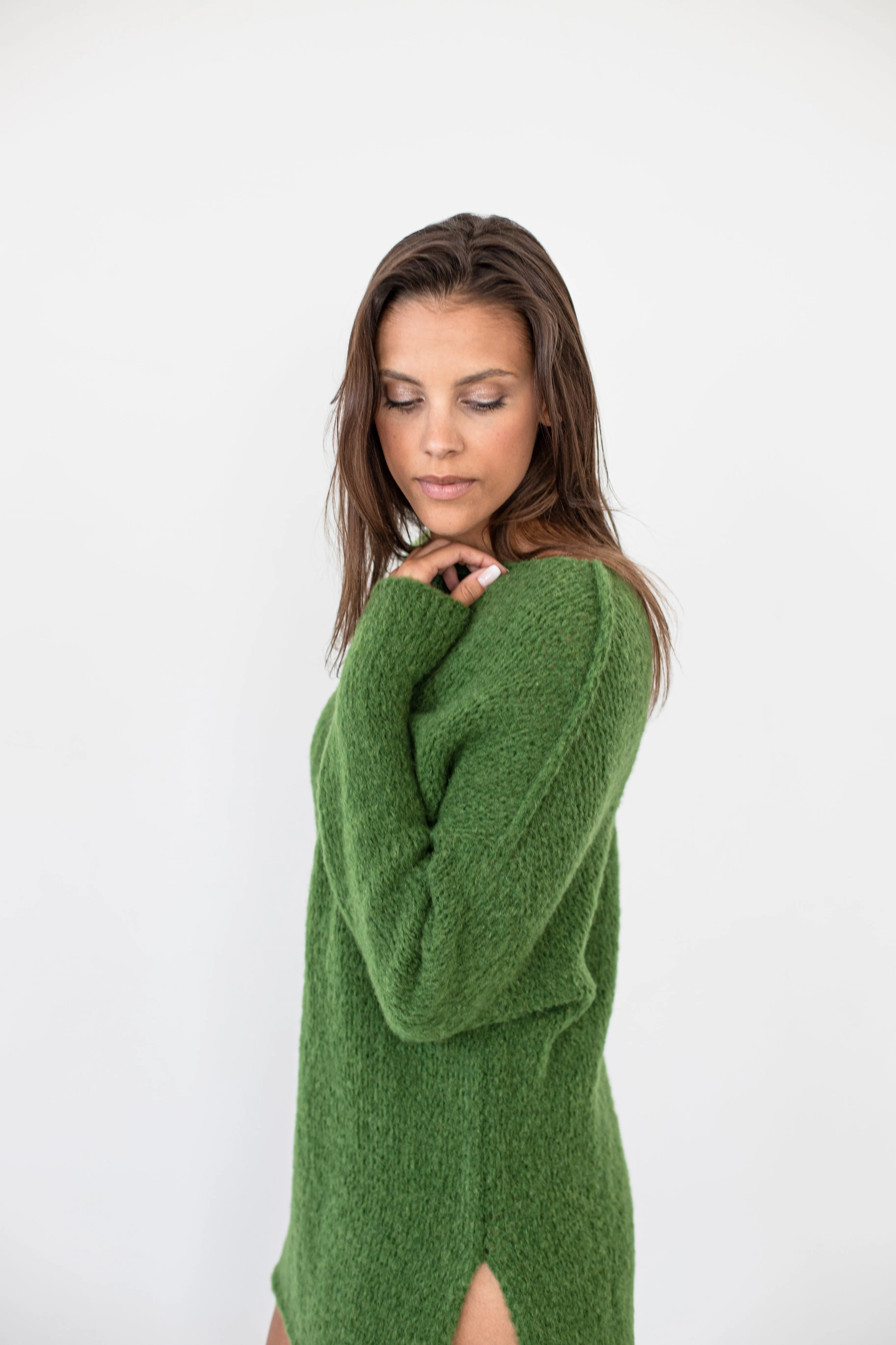 Alpaca slouchy oversize knit  sweater .