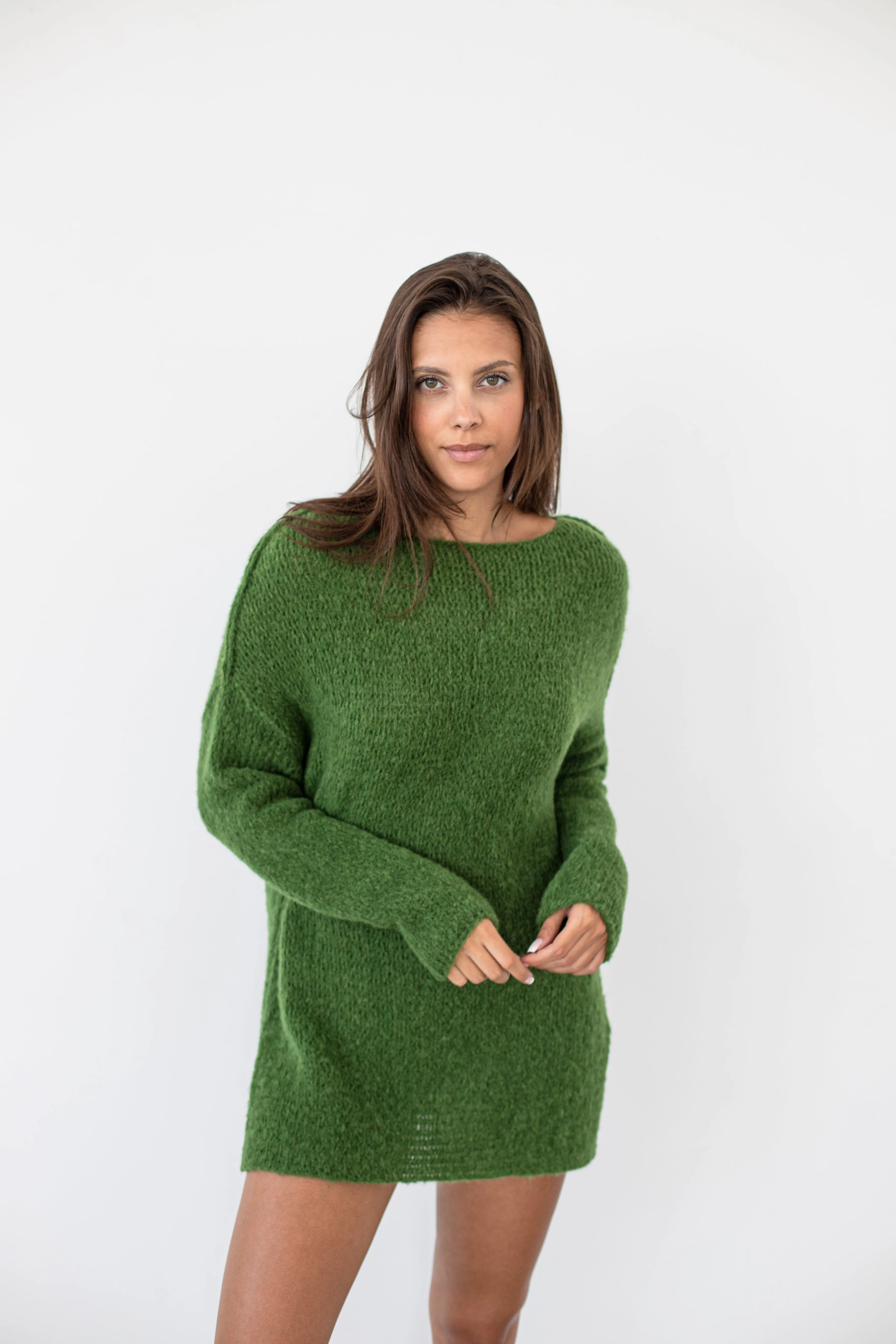 Alpaca slouchy oversize knit  sweater .