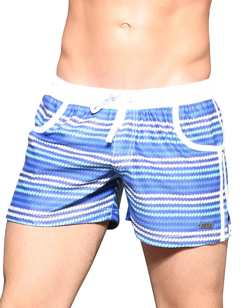 Andrew Christian Bayside Swim Shorts with Silver Charm 7822