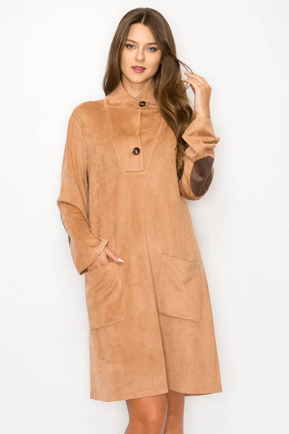 Aria Stretch Suede Dress