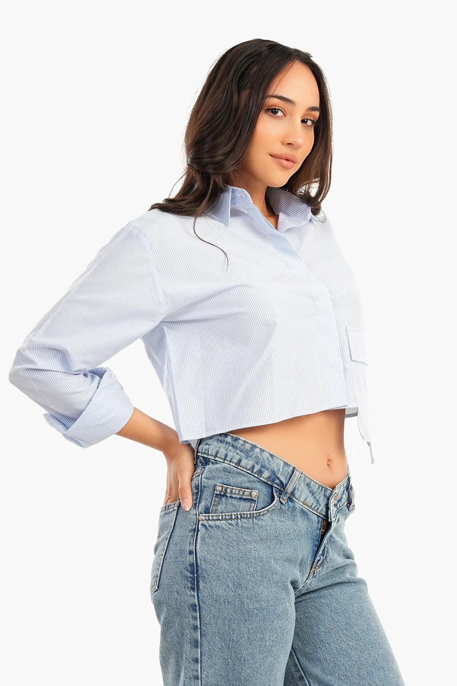 Asymmetrical Cropped Shirt