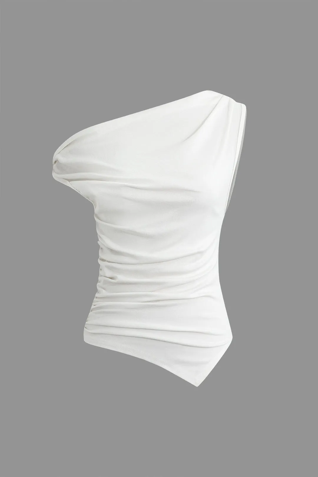 Asymmetrical Ruched T-shirt