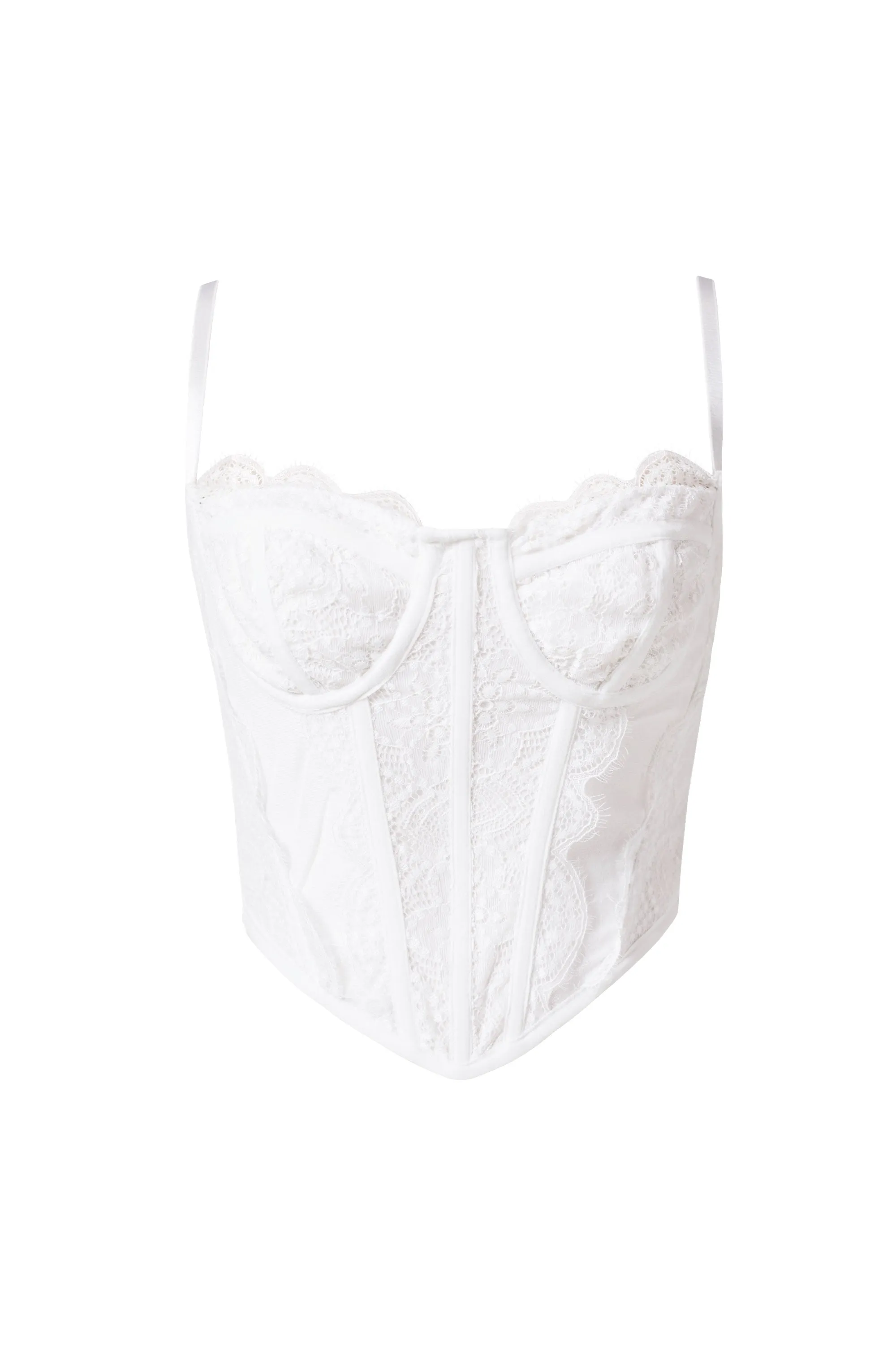 Athena White Lace Corset Top