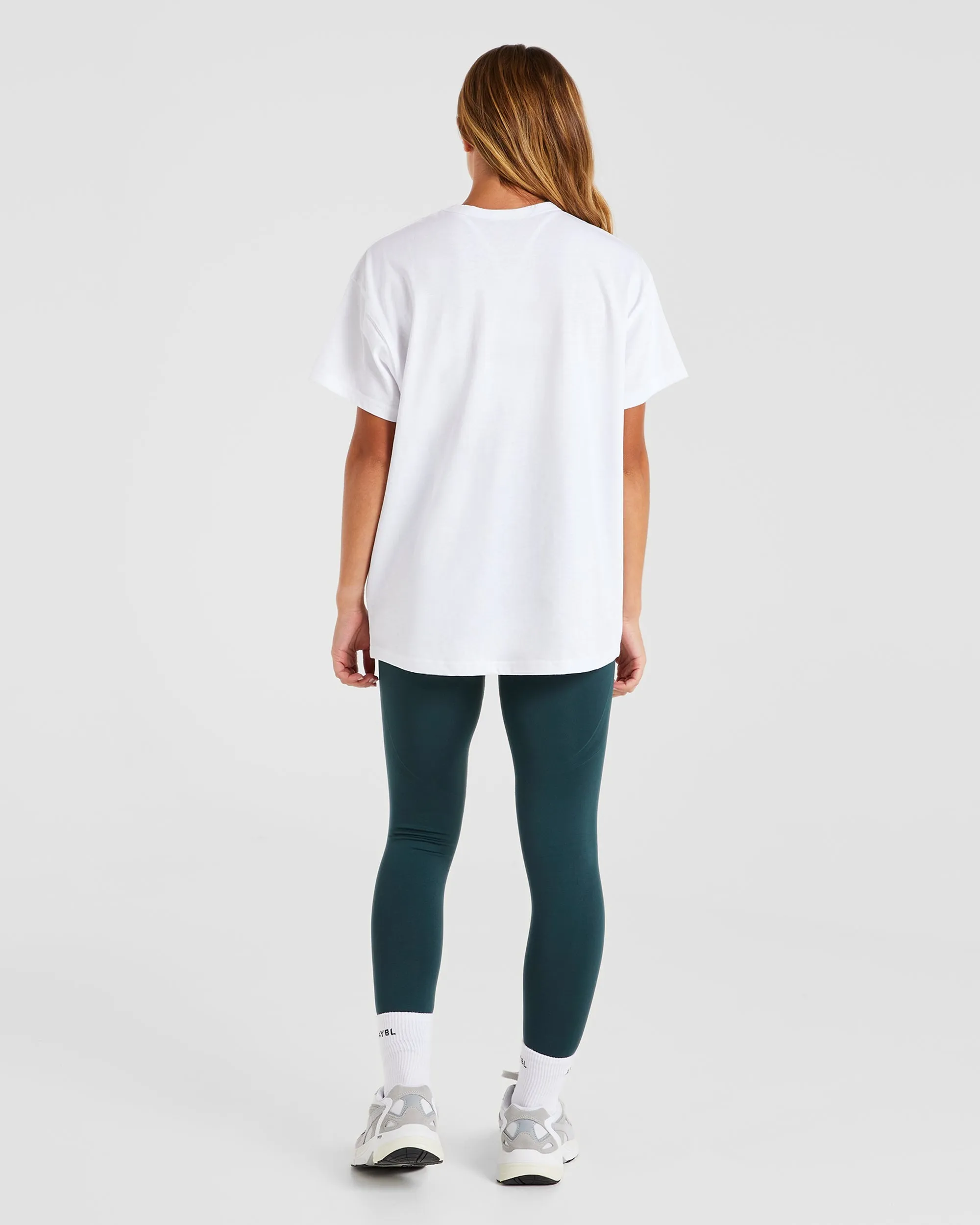 Athletics 18 Oversized T Shirt - White/Dark Green