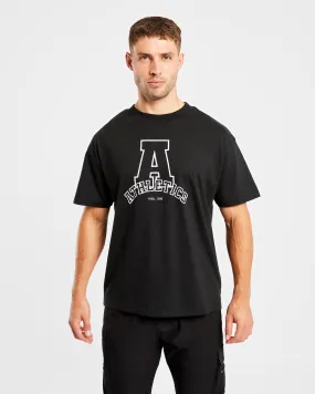 Athletics Varsity Oversized T Shirt - Black