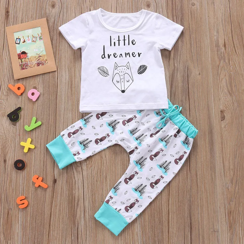 Baby Clothes T-shirt Tops and Pants Set