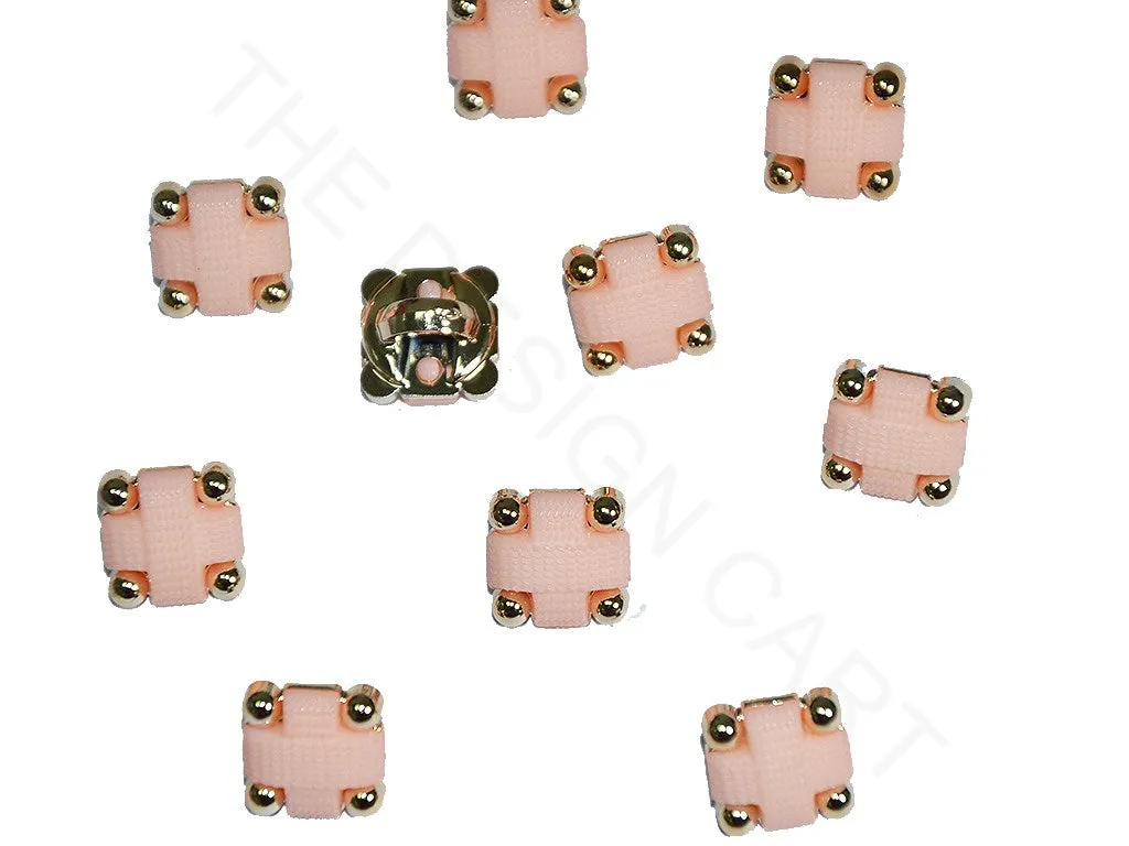 Baby Pink Square Acrylic Buttons