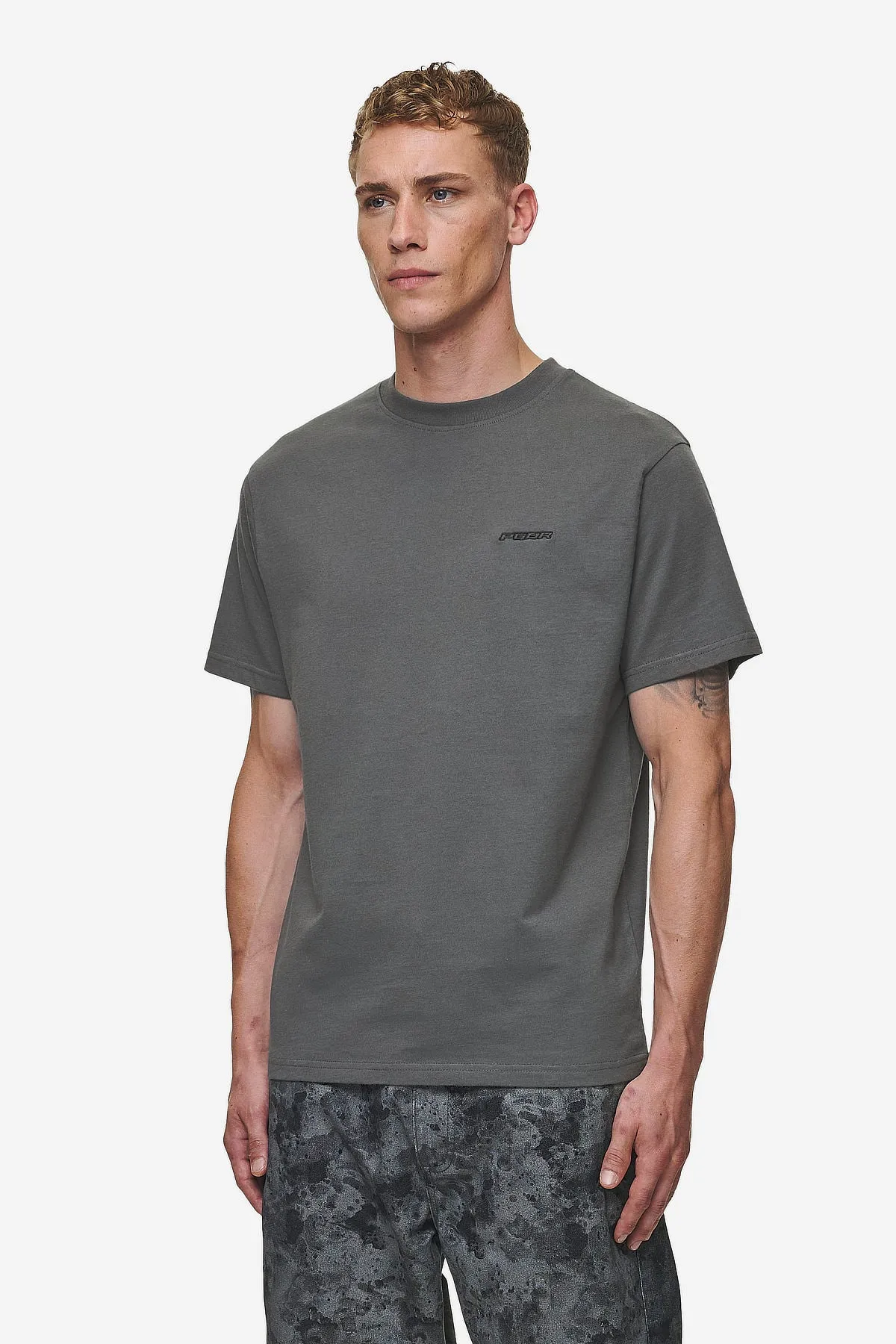 Bane Slim Tee Washed Anthracite