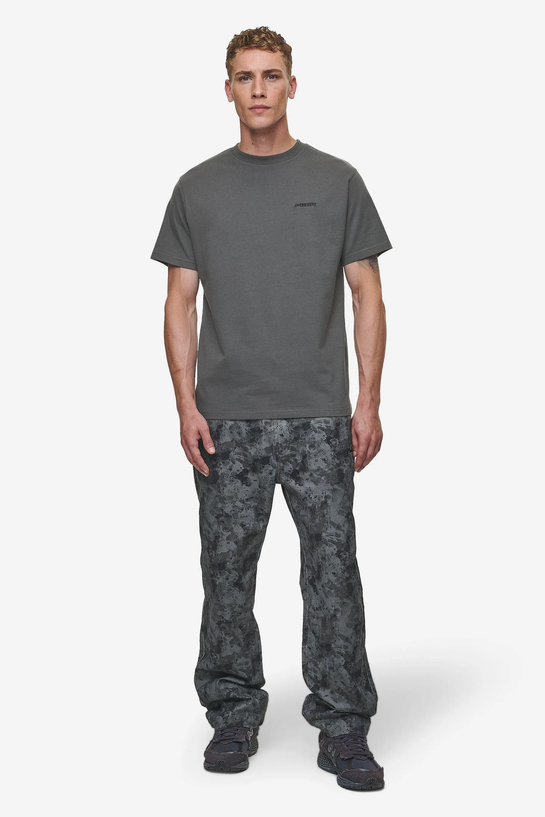 Bane Slim Tee Washed Anthracite