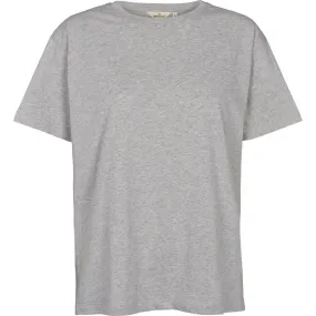 BASIC APPAREL Rikke tee 118-04 light grey melange women