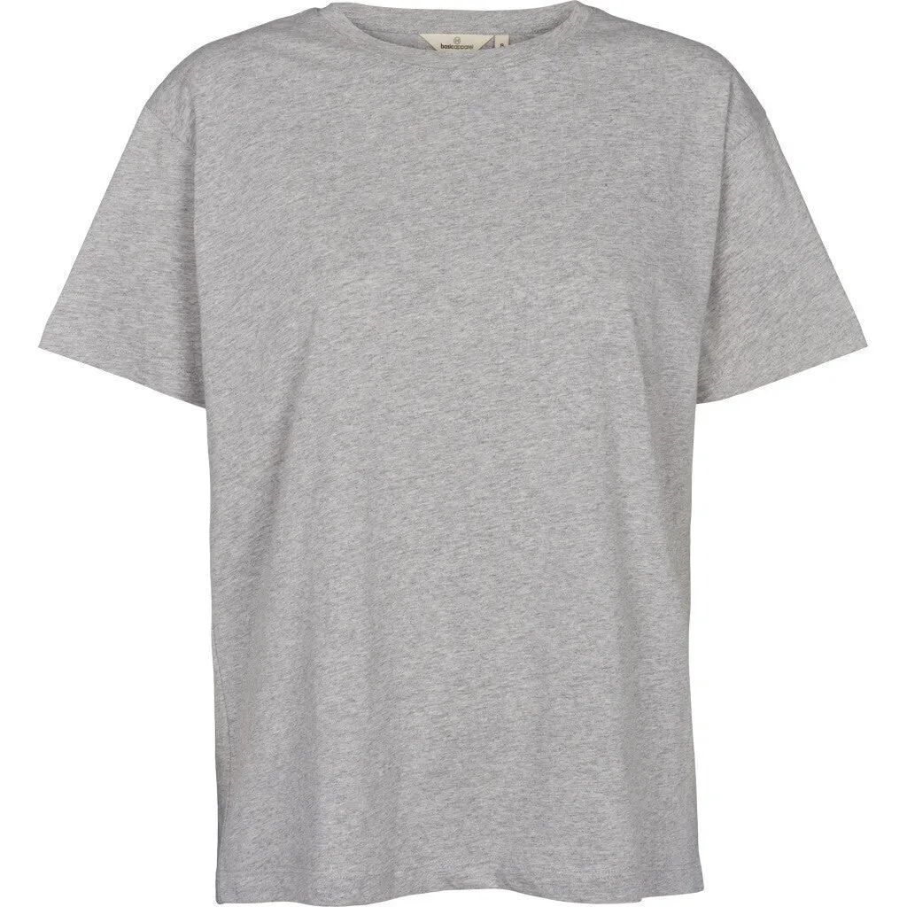 BASIC APPAREL Rikke tee 118-04 light grey melange women