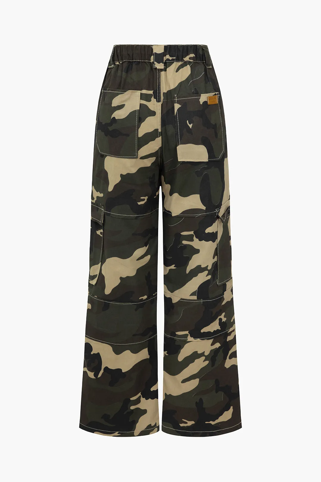 Basic Camo Print Trousers