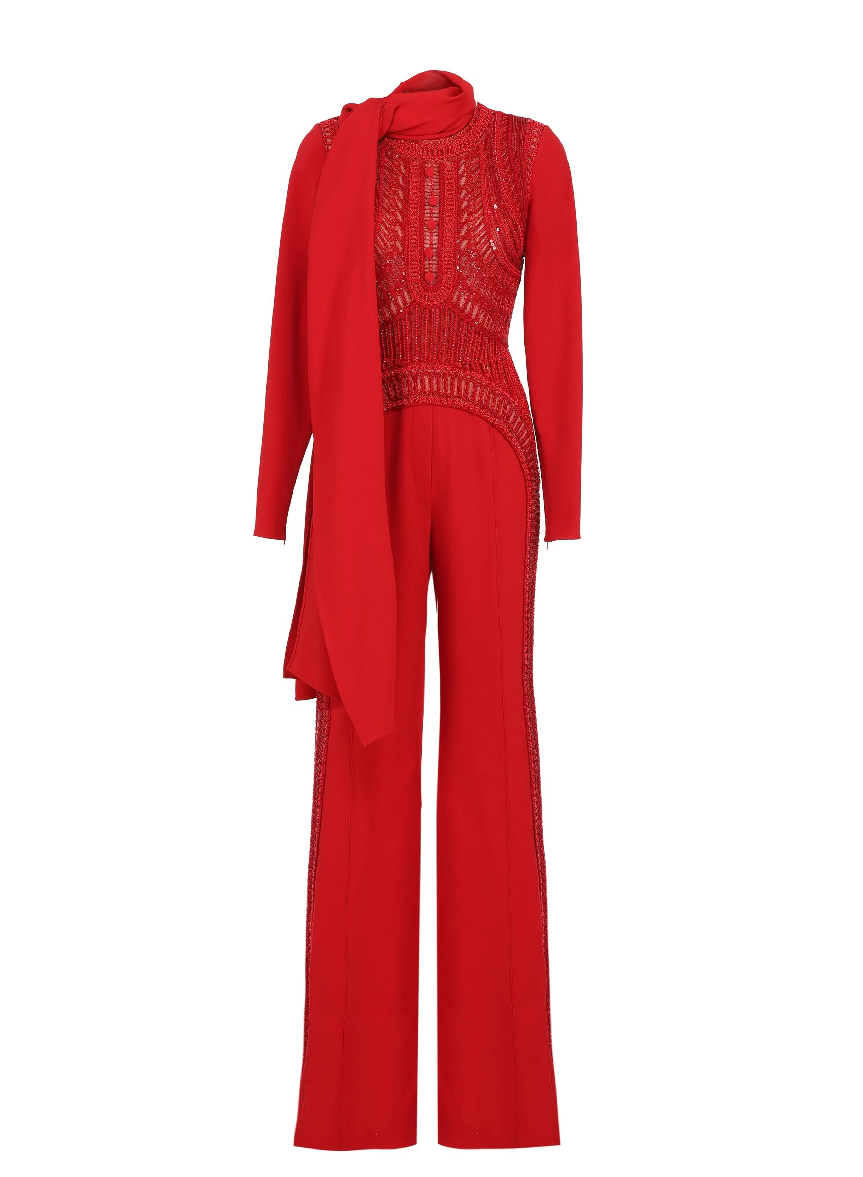 Bead Embroidered Jumpsuit