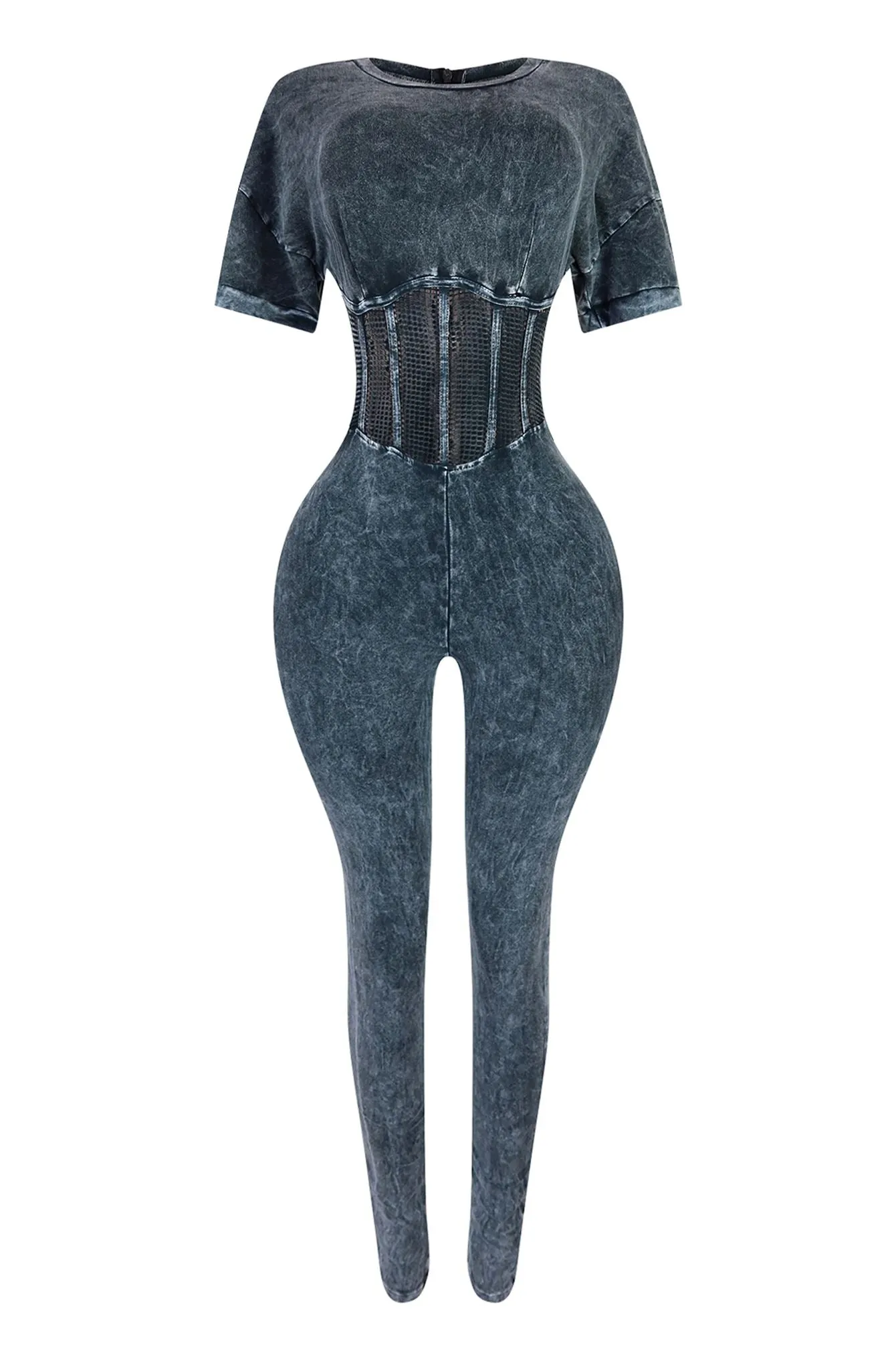 BFFR Mineral Washed Corset Jumpsuit