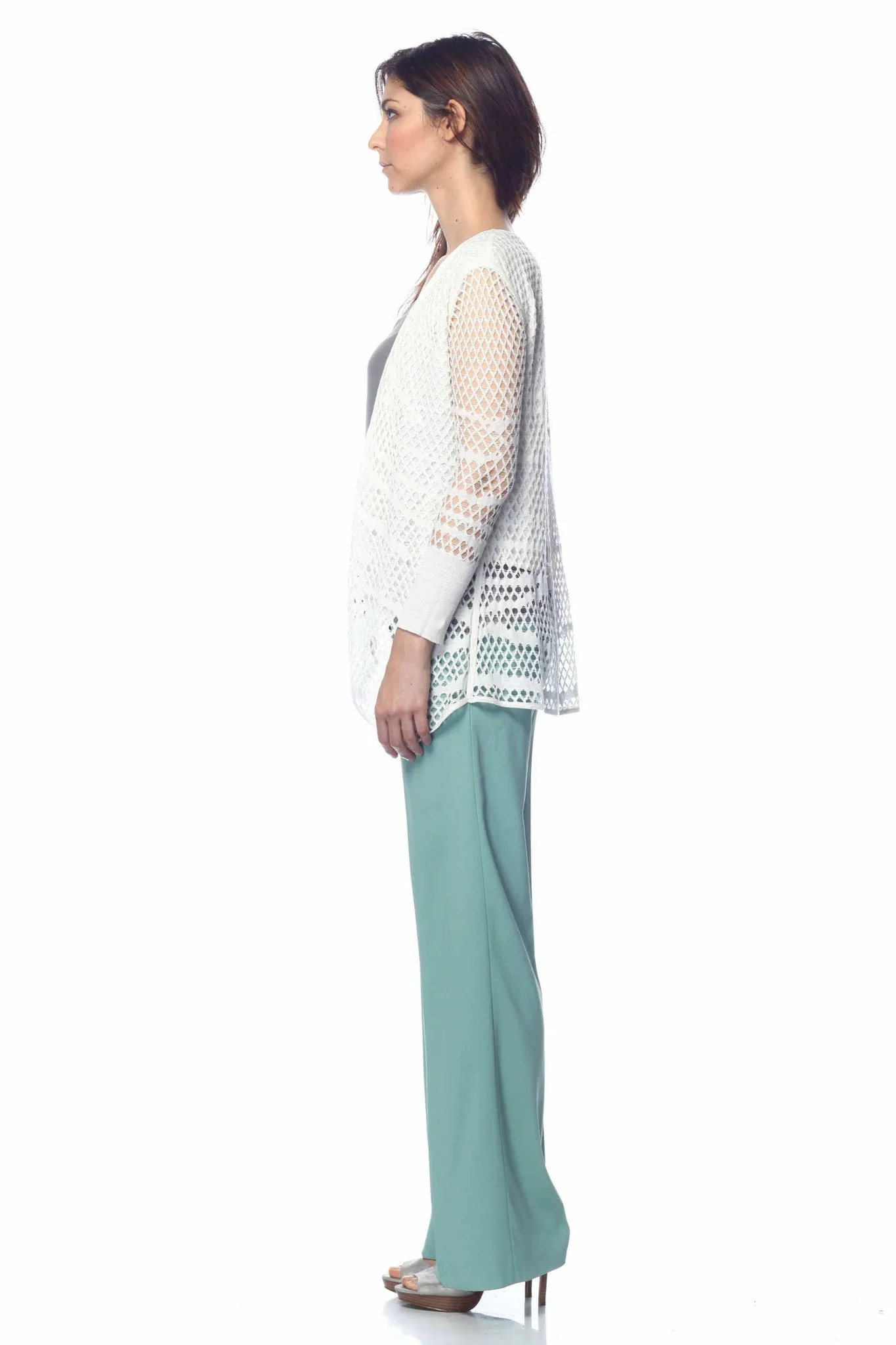 Bianca Soft Reversible Draped Lace Cardigan