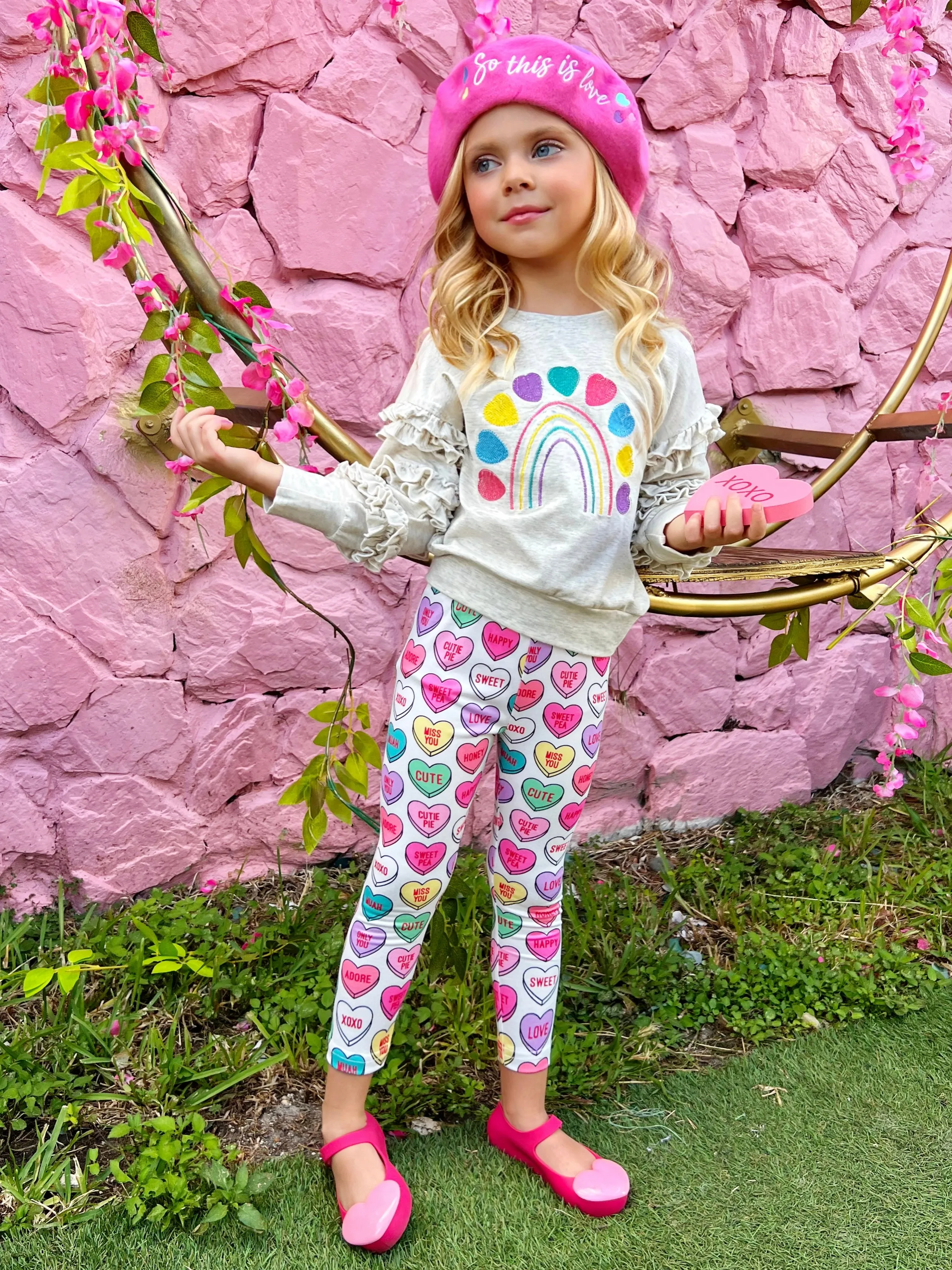 Big Love Rainbow Heart Legging Set