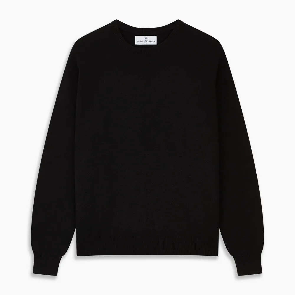 Black Crew Neck Cashmere Jumper