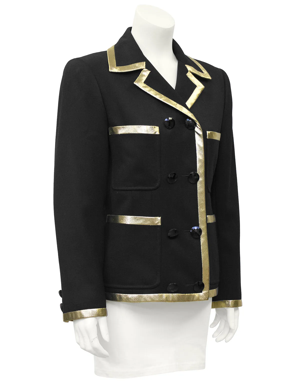 Black Jacket with Gold Lurex Trim