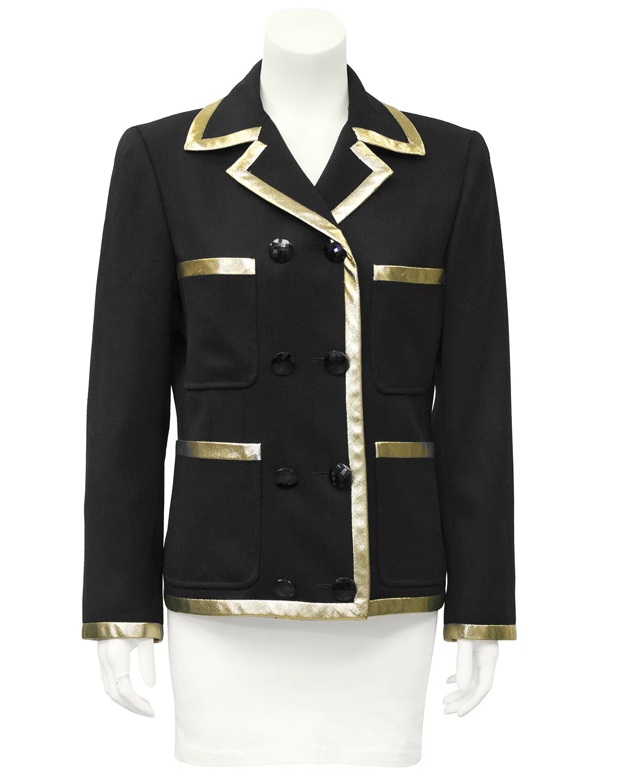 Black Jacket with Gold Lurex Trim