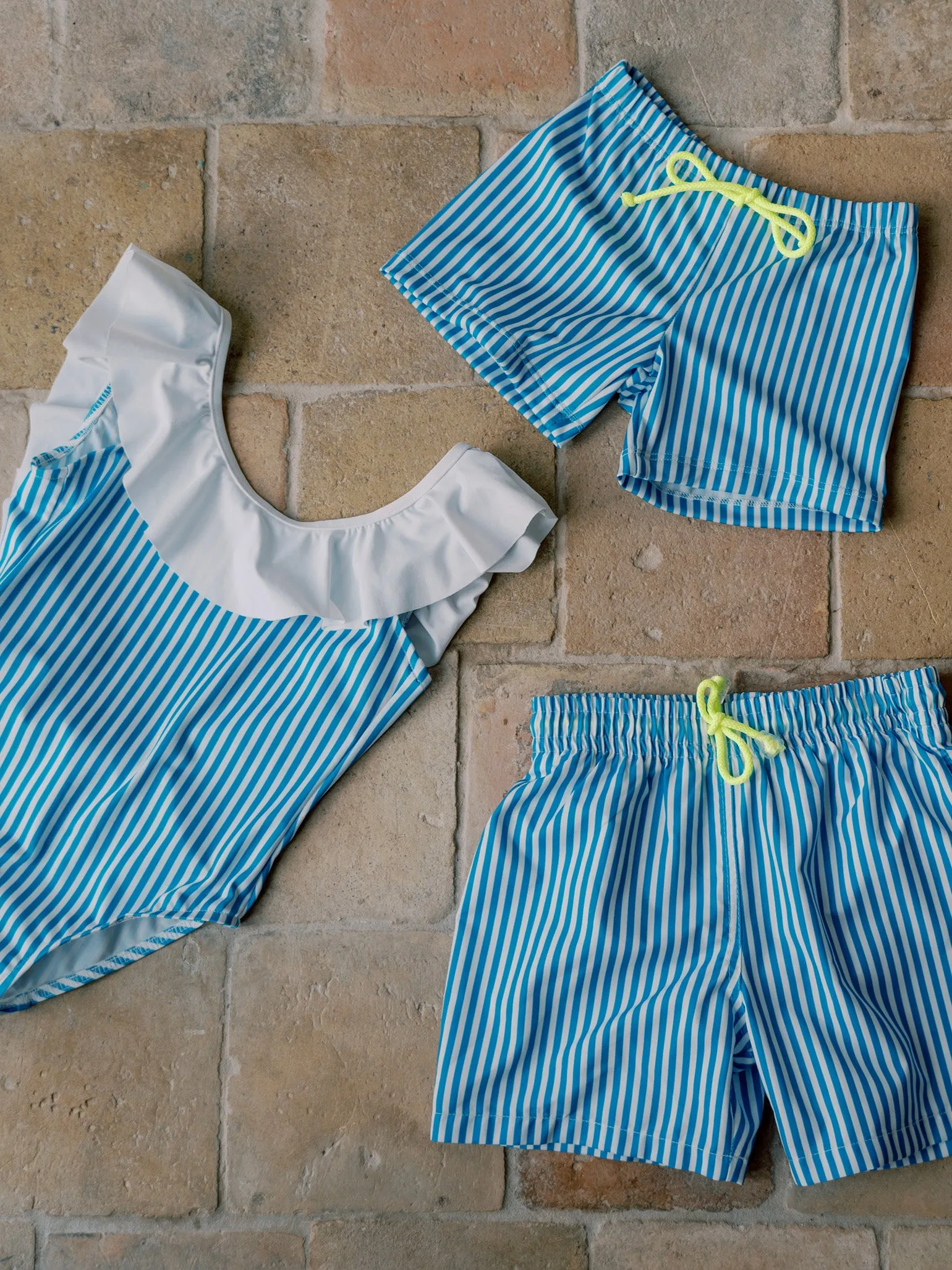 Blue Stripe Mila Girl Swimsuit