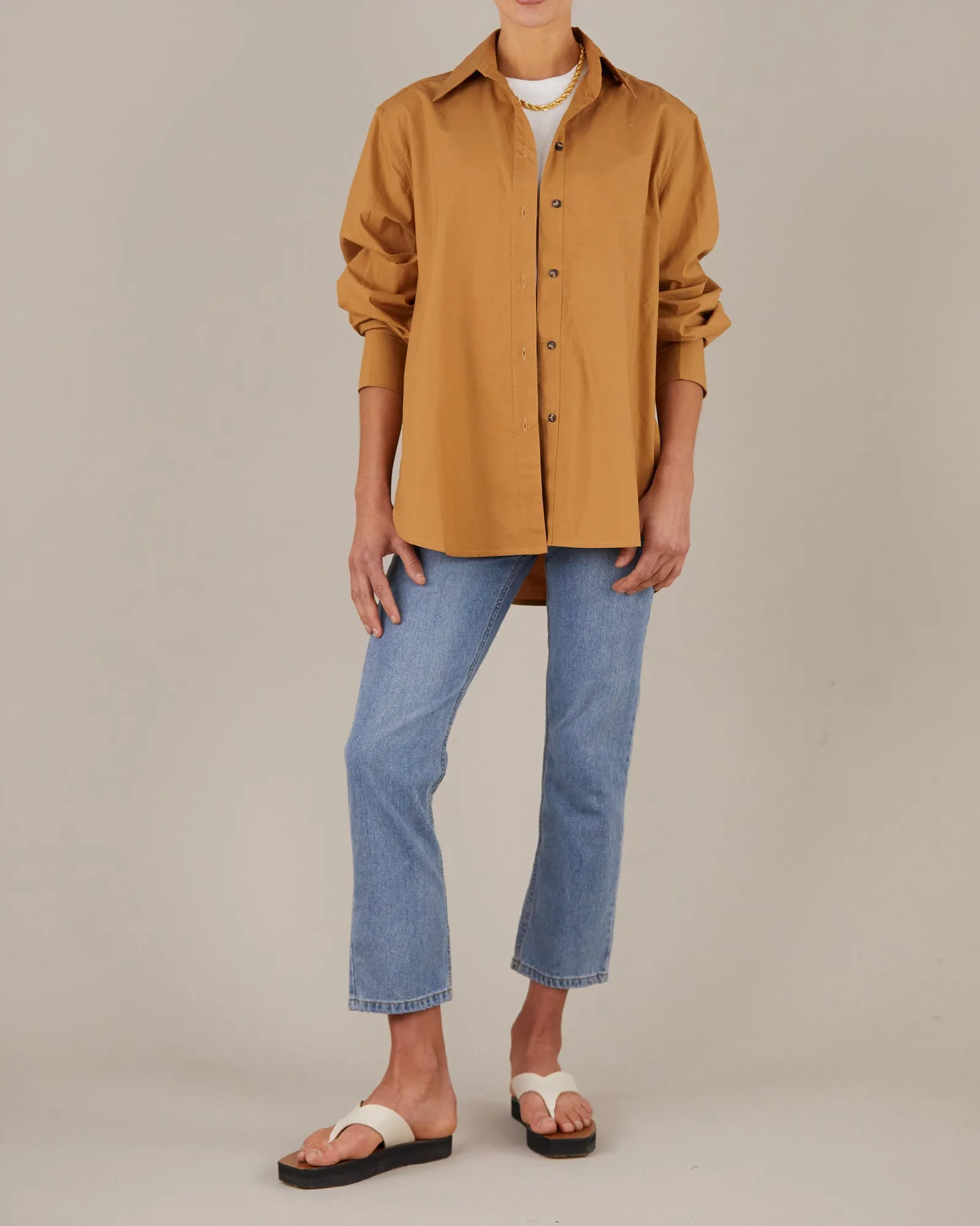 Blythe Collared Shirt - Camel