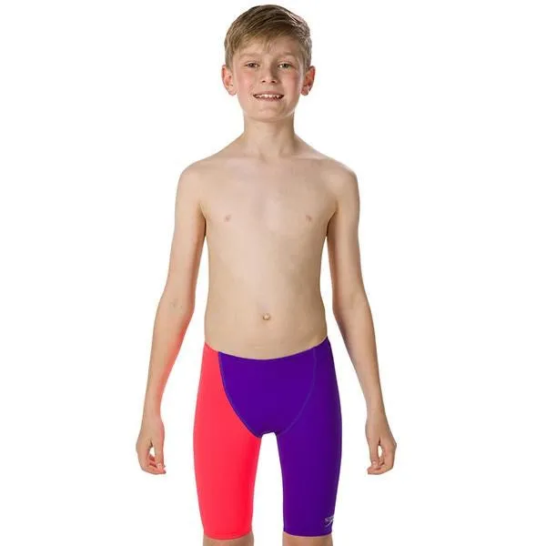 BOYS ENDURANCE  HIGH WAIST JAMMER ROYAL PURPLE/RED SPEEDO