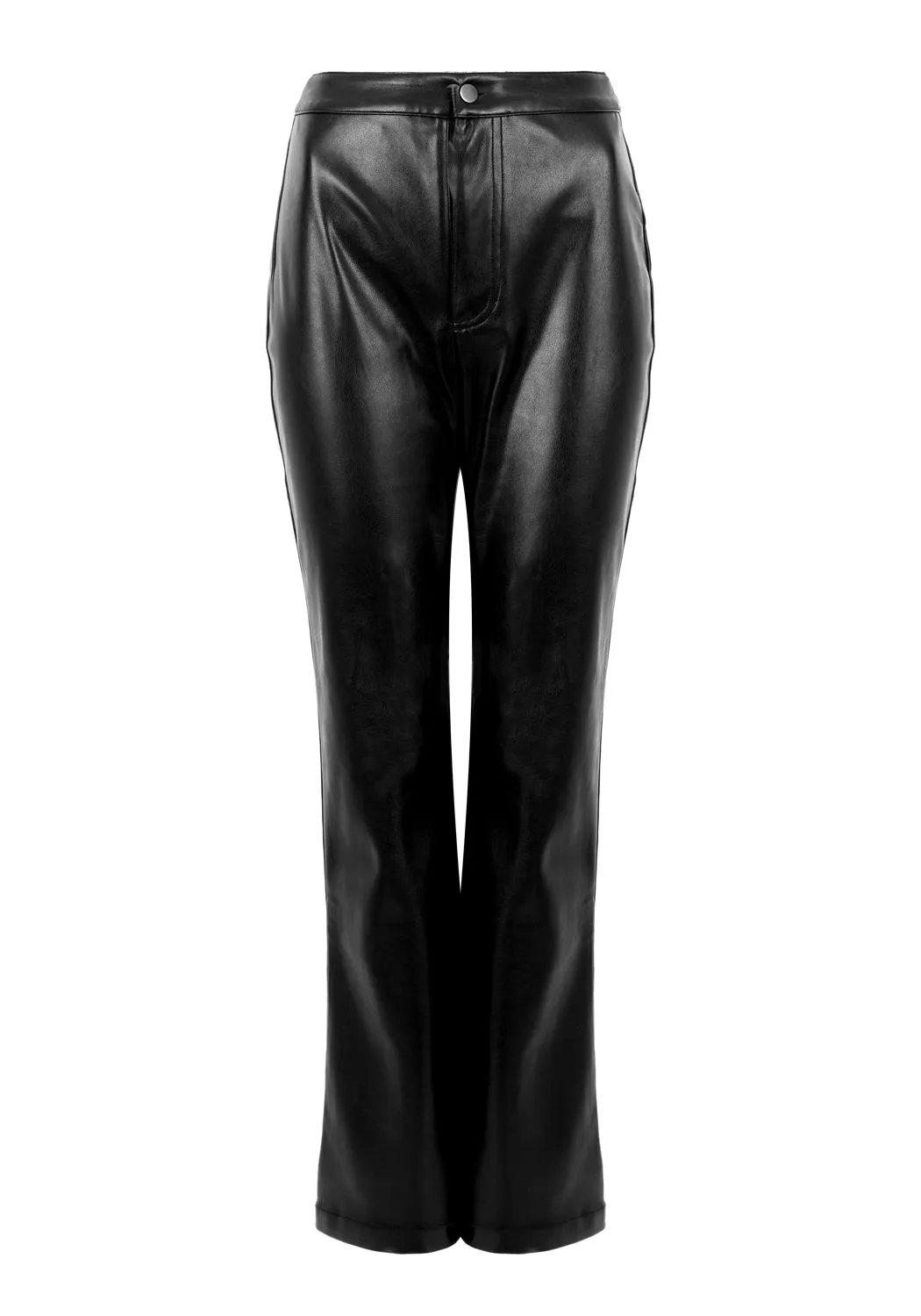 BRONTE LEATHER FLARED TROUSERS